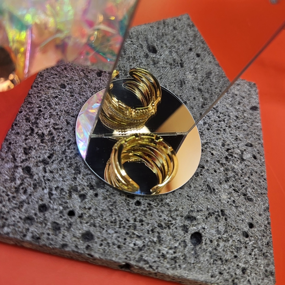 Infinity Ring - Open - Gold Rhinestone - Picture 3 of 3